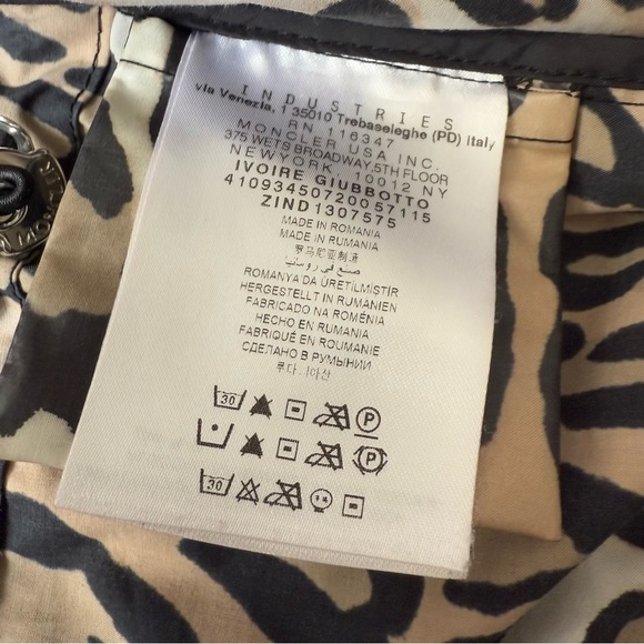 MONCLER Ivoire Giubbotto Plomb Leopard Jacket - Picture 10 of 14